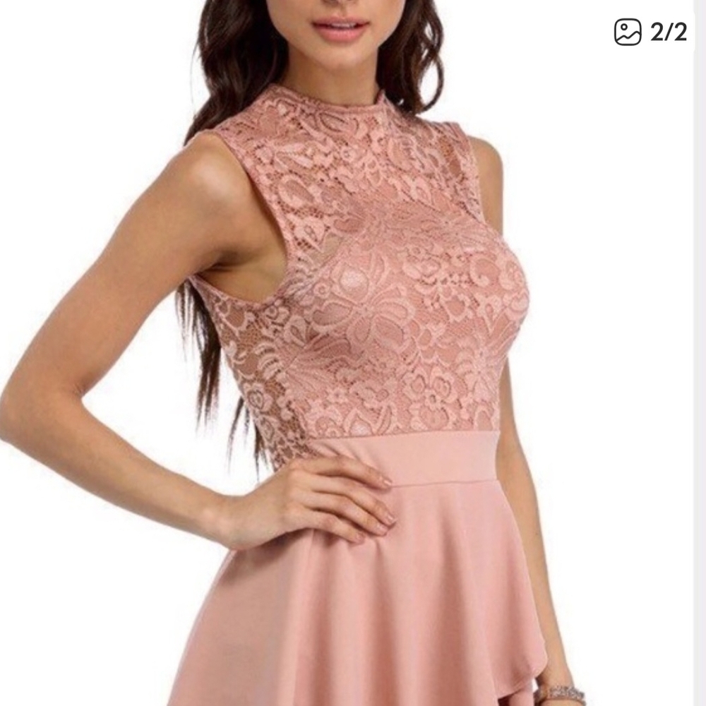 Windsor Blush Lace Detail Dress